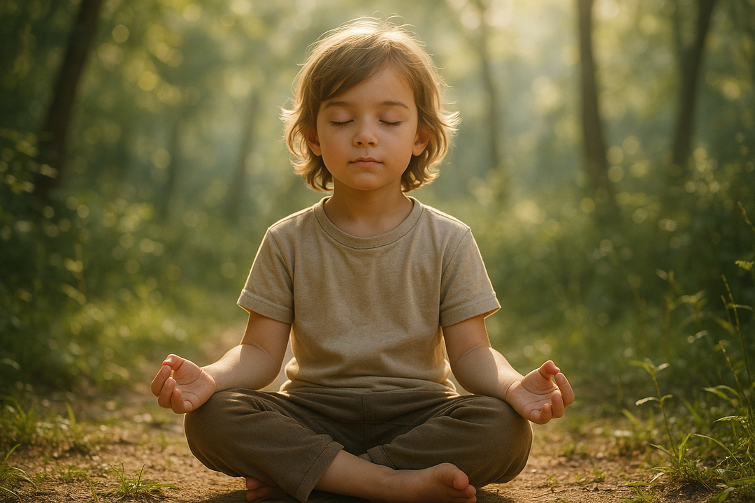 A child meditating